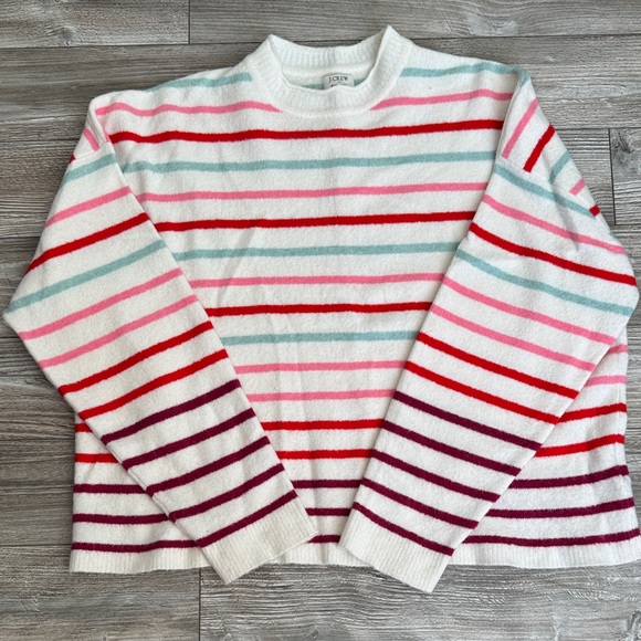 J. Crew Sweaters - J. Crew Multicolor Striped Crew Neck Sweater